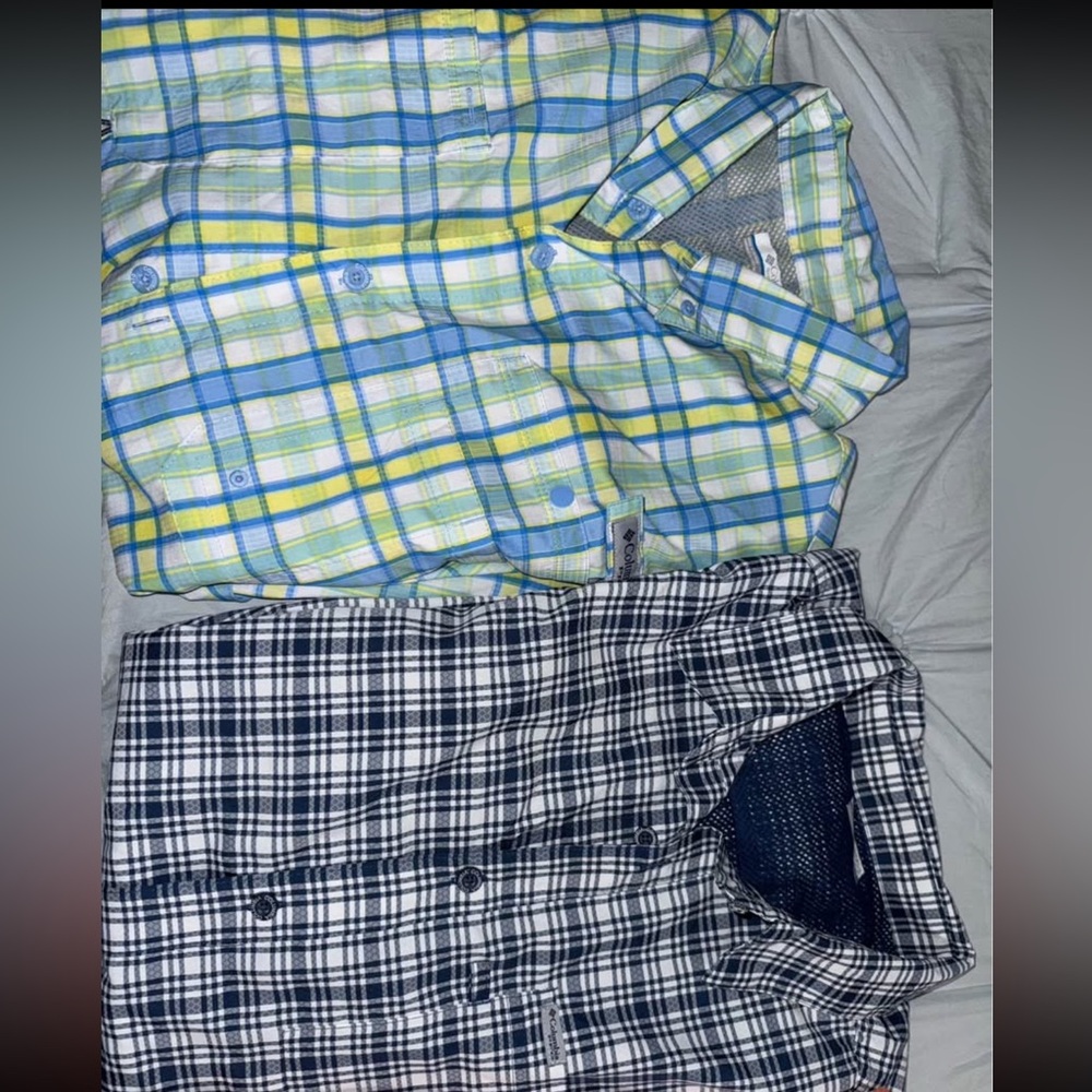 Plaid And Solid Button-Up Shirts - image 2